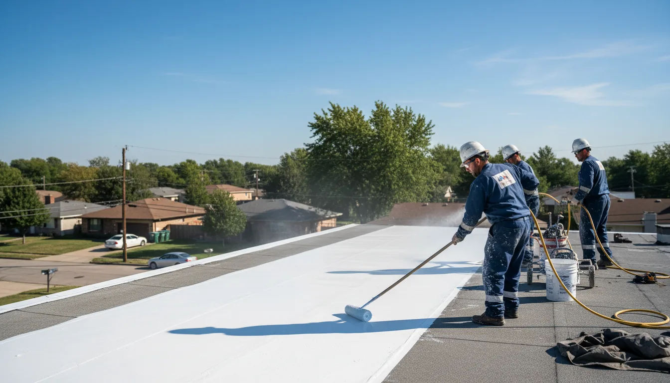 Commercial roof coating in Rhine, GA near me